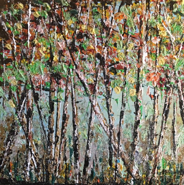 #22 Autumn birches 4x4